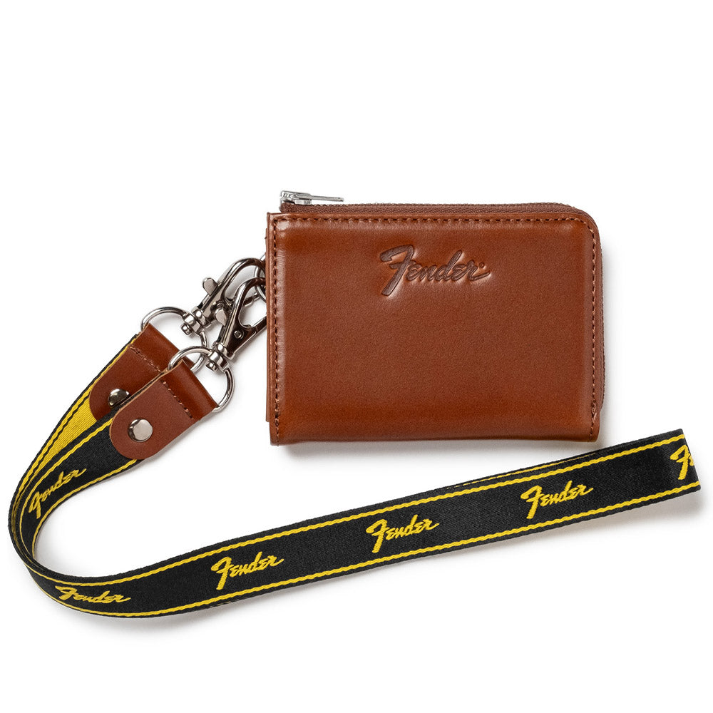 FENDER - コインケース / Brown / ギターピック&ウォレットコード付き